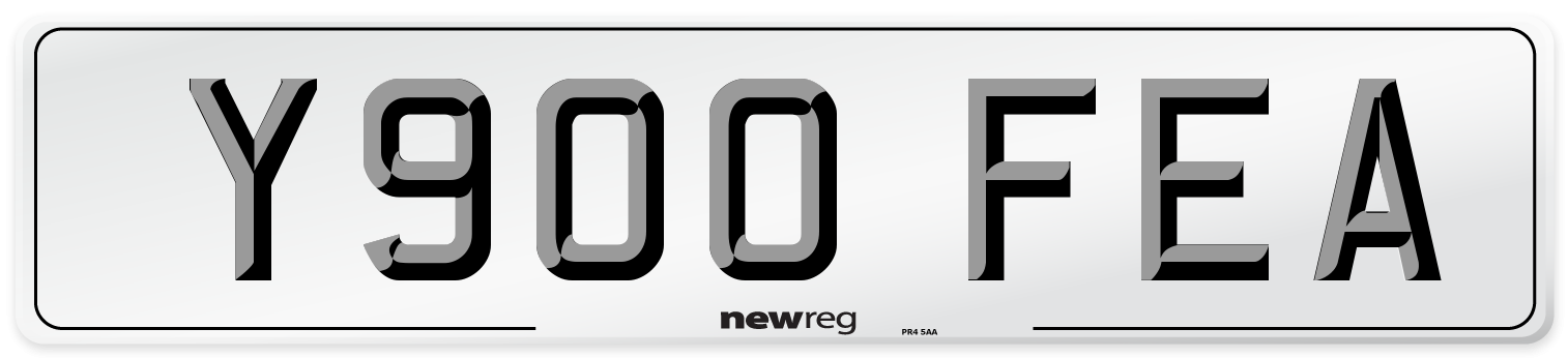 Y900 FEA Number Plate from New Reg